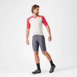 CASTELLI Cyklistický dres s krátkym rukávom - UNLIMITED ENDURANCE 3 - ivory/červená CASTELLI Cyklistický dres s krátkym rukávom - UNLIMITED ENDURANCE 3 - ivory/červená