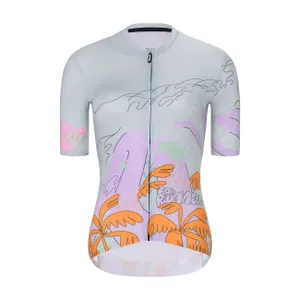 RIVANELLE Cyklistický dres s krátkym rukávom - SPIRIT - šedá/viacfarebná RIVANELLE Cyklistický dres s krátkym rukávom - SPIRIT - šedá/viacfarebná