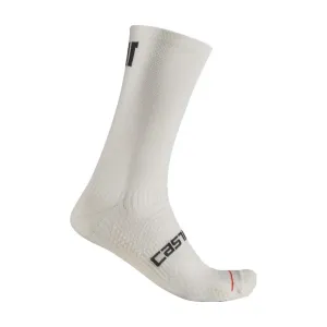 CASTELLI Cyklistické ponožky klasické - COMO 20 THERMAL - biela CASTELLI Cyklistické ponožky klasické - COMO 20 THERMAL - biela