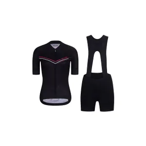 RIVANELLE Cyklistický krátky dres a krátke nohavice - LEVEL UP - čierna/biela RIVANELLE Cyklistický krátky dres a krátke nohavice - LEVEL UP - čierna/biela