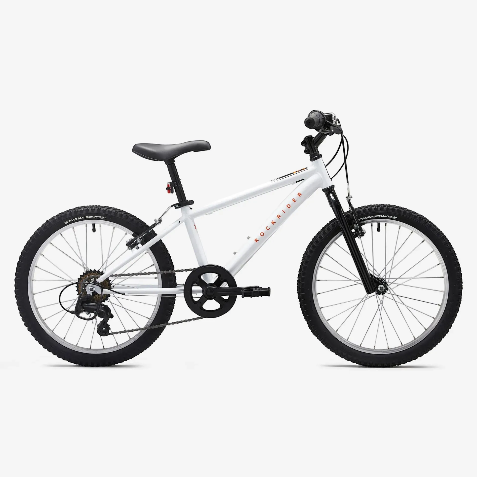 Horský bicykel - Detský horský bicykel ST 120 20-palcový 6-9 rokov bielo-oranžový Horský bicykel - Detský horský bicykel ST 120 20-palcový 6-9 rokov bielo-oranžový