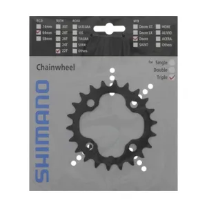 SHIMANO prevodník - DEORE M590 22 - čierna SHIMANO prevodník - DEORE M590 22 - čierna