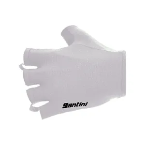 SANTINI Cyklistické rukavice krátkoprsté - 3D - biela SANTINI Cyklistické rukavice krátkoprsté - 3D - biela