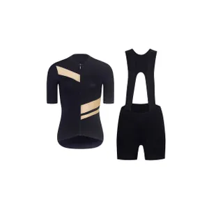 RIVANELLE Cyklistický krátky dres a krátke nohavice - GLAMOR - béžová/čierna RIVANELLE Cyklistický krátky dres a krátke nohavice - GLAMOR - béžová/čierna