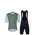 HOLOKOLO Cyklistický krátky dres a krátke nohavice - TECHNICAL - zelená/čierna HOLOKOLO Cyklistický krátky dres a krátke nohavice - TECHNICAL - zelená/čierna