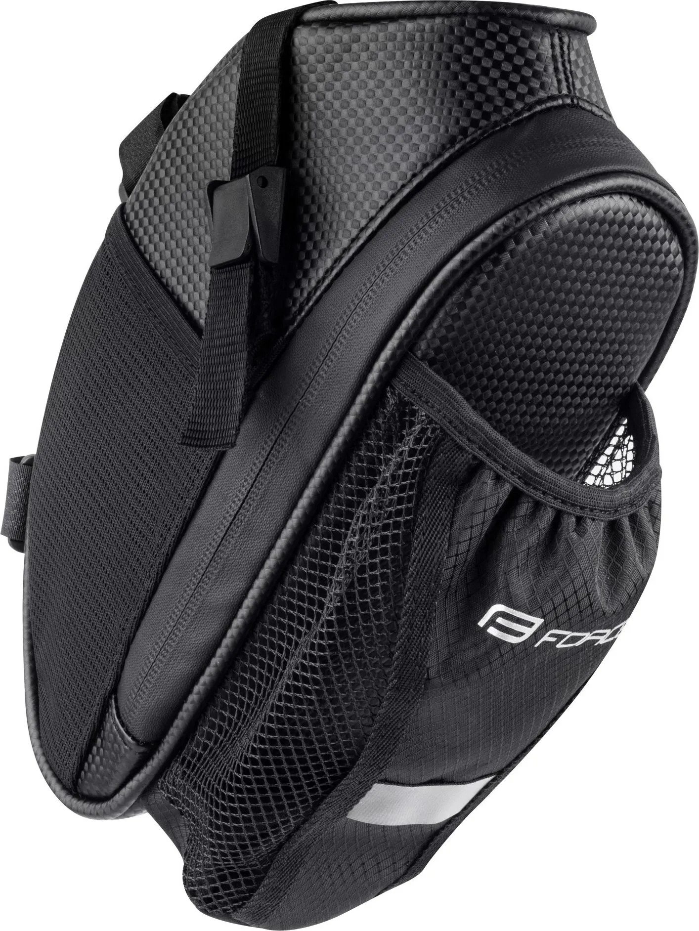 Šport a outdoor | Cyklistika | Cyklodoplnky | Tašky - Force Fuse taška pod sedlo + sieťka na fľašu, čierna Šport a outdoor | Cyklistika | Cyklodoplnky | Tašky - Force Fuse taška pod sedlo + sieťka na fľašu, čierna