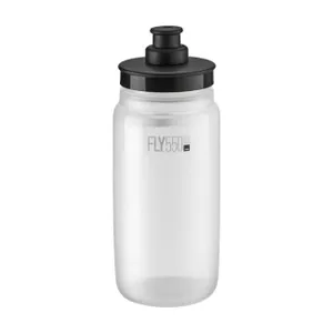 ELITE Cyklistická fľaša na vodu - FLY TEX 550 ml - transparentná ELITE Cyklistická fľaša na vodu - FLY TEX 550 ml - transparentná