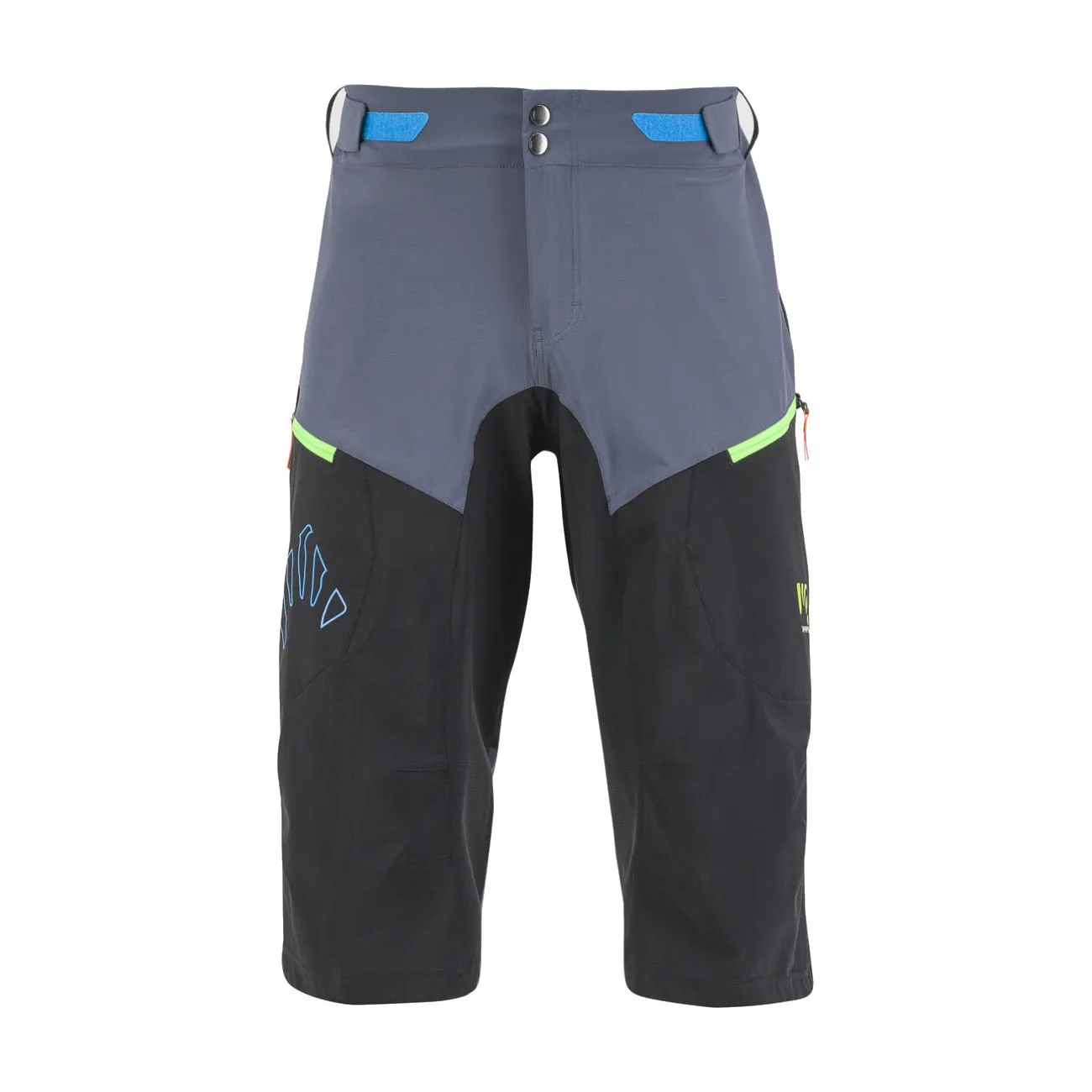 KARPOS Cyklistické nohavice krátke bez trakov - VAL FEDERIA EVO - šedá/čierna KARPOS Cyklistické nohavice krátke bez trakov - VAL FEDERIA EVO - šedá/čierna