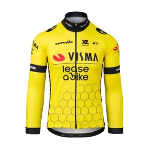 RAPIDGEAR Cyklistický dres s dlhým rukávom letný - REPLICA VISMA 2025 - žltá RAPIDGEAR Cyklistický dres s dlhým rukávom letný - REPLICA VISMA 2025 - žltá