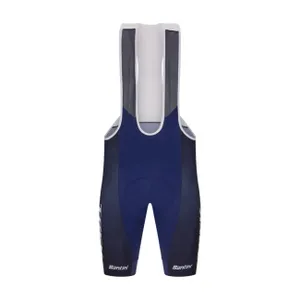 SANTINI Cyklistické nohavice krátke s trakmi - TREK FACTORY RACING 2025 - modrá SANTINI Cyklistické nohavice krátke s trakmi - TREK FACTORY RACING 2025 - modrá