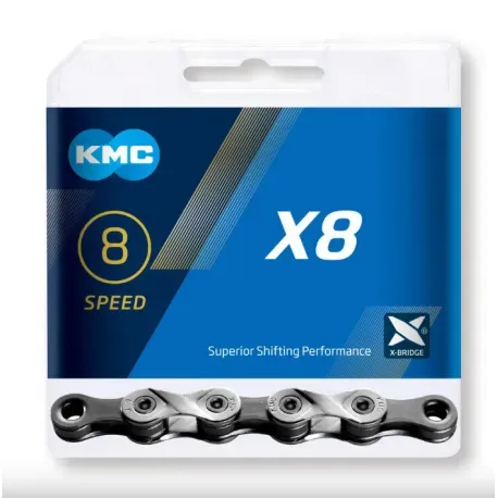 Reťaz na bicykel KMC X 8-93 silver grey 114 links Reťaz na bicykel KMC X 8-93 silver grey 114 links