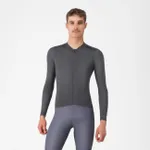 CASTELLI Cyklistický dres s dlhým rukávom letný - ESPRESSO 2 LS - šedá CASTELLI Cyklistický dres s dlhým rukávom letný - ESPRESSO 2 LS - šedá