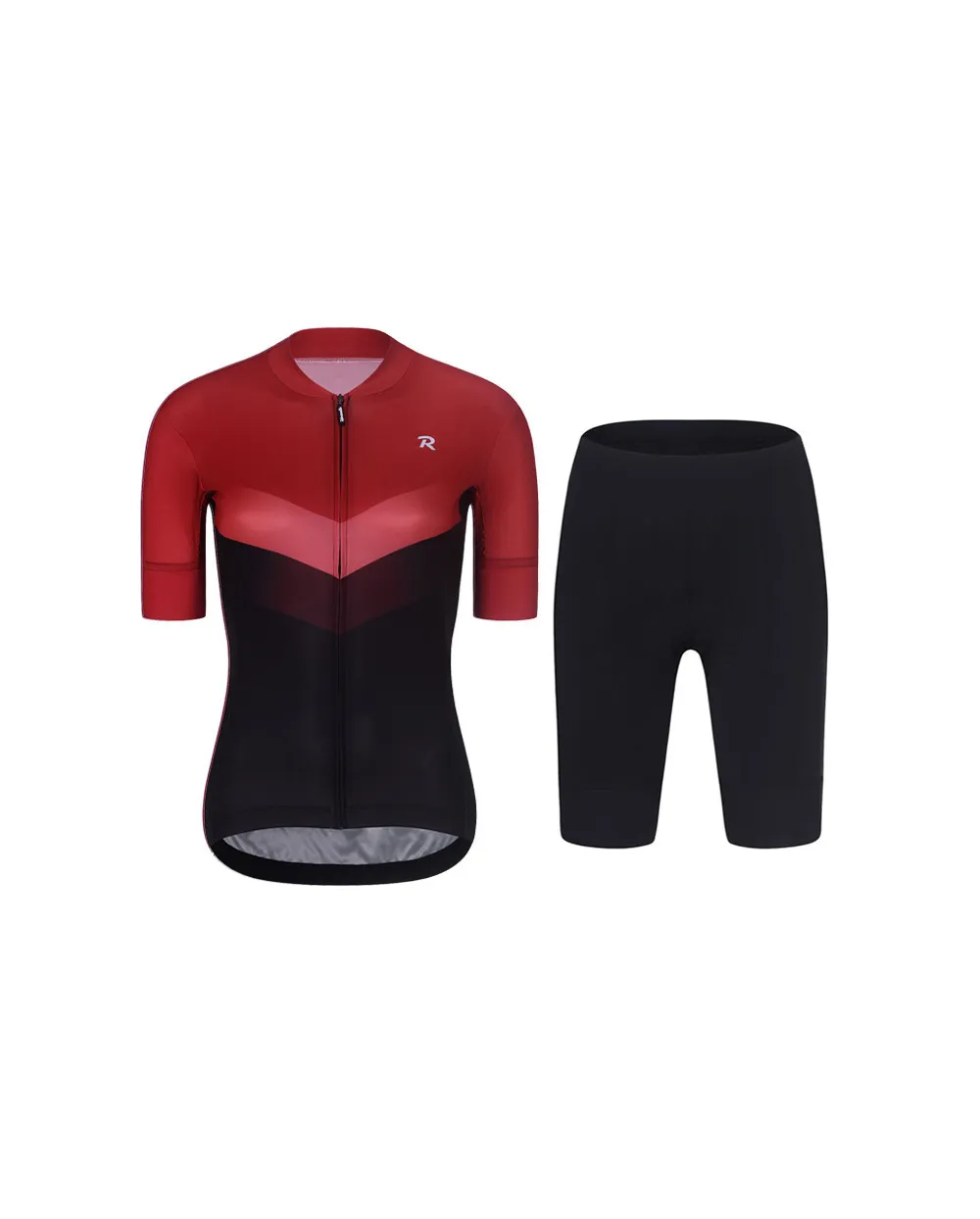 RIVANELLE Cyklistický krátky dres a krátke nohavice - ARROW II - čierna/červená RIVANELLE Cyklistický krátky dres a krátke nohavice - ARROW II - čierna/červená