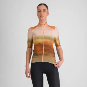 SPORTFUL Cyklistický dres s krátkym rukávom - FLOW SUPERGIARA - hnedá/béžová SPORTFUL Cyklistický dres s krátkym rukávom - FLOW SUPERGIARA - hnedá/béžová