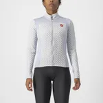 CASTELLI Cyklistický dres s dlhým rukávom zimný - SFIDA 2 W - šedá/biela CASTELLI Cyklistický dres s dlhým rukávom zimný - SFIDA 2 W - šedá/biela