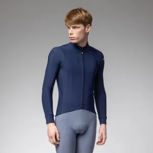 ALÉ Cyklistický dres s dlhým rukávom zimný - PRAGMA FONDO 3.0 - modrá ALÉ Cyklistický dres s dlhým rukávom zimný - PRAGMA FONDO 3.0 - modrá