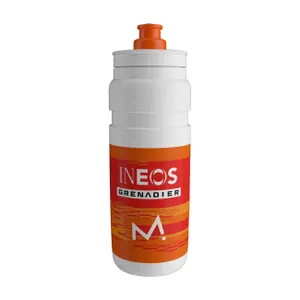 ELITE Cyklistická fľaša na vodu - FLY INEOS GRENADIER 750 ML 2026 - biela/oranžová ELITE Cyklistická fľaša na vodu - FLY INEOS GRENADIER 750 ML 2026 - biela/oranžová
