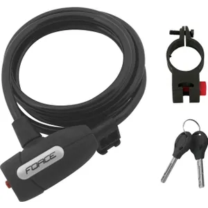 Šport a outdoor | Cyklistika | Cyklodoplnky | Zámky - Force Lux špirálová čierna 150 Šport a outdoor | Cyklistika | Cyklodoplnky | Zámky - Force Lux špirálová čierna 150