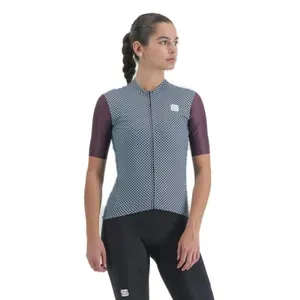 Dámsky cyklistický dres s krátkym rukávom SPORTFUL Checkmate w jersey, huckleberry blue radiance Dámsky cyklistický dres s krátkym rukávom SPORTFUL Checkmate w jersey, huckleberry blue radiance