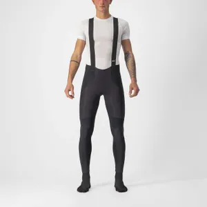 CASTELLI Cyklistické nohavice dlhé s trakmi - SORPASSO ROS - čierna/červená CASTELLI Cyklistické nohavice dlhé s trakmi - SORPASSO ROS - čierna/červená