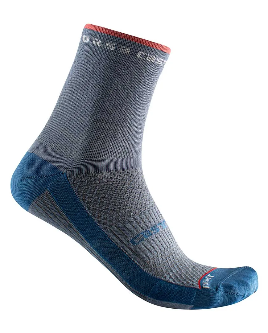 CASTELLI Cyklistické ponožky klasické - ROSSO CORSA 11 LADY - modrá CASTELLI Cyklistické ponožky klasické - ROSSO CORSA 11 LADY - modrá