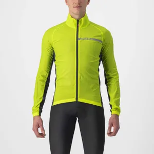 CASTELLI Cyklistická vetruodolná bunda - SQUADRA STRECH - žltá CASTELLI Cyklistická vetruodolná bunda - SQUADRA STRECH - žltá