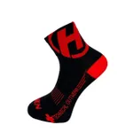 HAVEN Cyklistické ponožky klasické - LITE SILVER NEO 2PAK - čierna/červená HAVEN Cyklistické ponožky klasické - LITE SILVER NEO 2PAK - čierna/červená