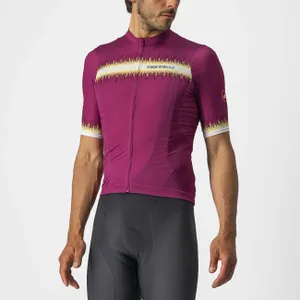 CASTELLI Cyklistický dres s krátkym rukávom - GRIMPEUR - cyklamenová CASTELLI Cyklistický dres s krátkym rukávom - GRIMPEUR - cyklamenová