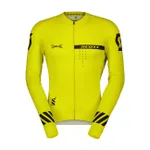 SCOTT Cyklistický dres s dlhým rukávom letný - PRO - žltá SCOTT Cyklistický dres s dlhým rukávom letný - PRO - žltá