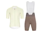 HOLOKOLO Cyklistický krátky dres a krátke nohavice - ELEVATE - hnedá/ivory HOLOKOLO Cyklistický krátky dres a krátke nohavice - ELEVATE - hnedá/ivory