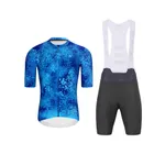 HOLOKOLO Cyklistický krátky dres a krátke nohavice - RUSTLE - antracitová/modrá HOLOKOLO Cyklistický krátky dres a krátke nohavice - RUSTLE - antracitová/modrá
