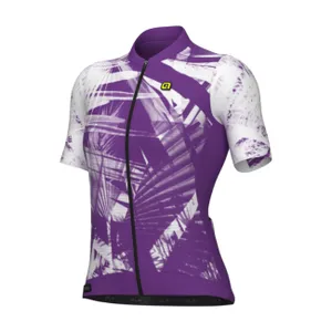 ALÉ Cyklistický dres s krátkym rukávom - PALM PR-E - cyklamenová/biela ALÉ Cyklistický dres s krátkym rukávom - PALM PR-E - cyklamenová/biela