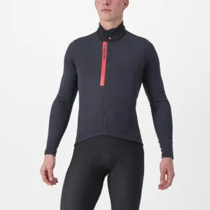 CASTELLI Cyklistický dres s dlhým rukávom zimný - ENTRATA THERMAL - čierna CASTELLI Cyklistický dres s dlhým rukávom zimný - ENTRATA THERMAL - čierna