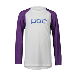 POC Cyklistický dres s dlhým rukávom letný - ESSENTIAL MTB - biela/fialová POC Cyklistický dres s dlhým rukávom letný - ESSENTIAL MTB - biela/fialová