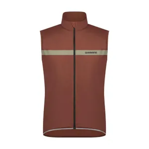 SHIMANO Cyklistická vesta - EVOLVE WIND INSULATED - hnedá SHIMANO Cyklistická vesta - EVOLVE WIND INSULATED - hnedá