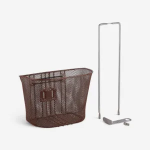 Športy > Cyklistika > Tašky, košíky a nosiče > Nosiče na batožinu a košíky na bicykle > Košíky na bicykle - Predný košík Elops 520 XS 8 l hnedý Športy > Cyklistika > Tašky, košíky a nosiče > Nosiče na batožinu a košíky na bicykle > Košíky na bicykle - Predný košík Elops 520 XS 8 l hnedý