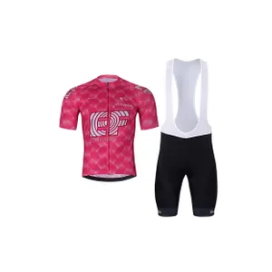 BONAVELO Cyklistický krátky dres a krátke nohavice - EDUCATION FIRST 2025 - ružová/čierna BONAVELO Cyklistický krátky dres a krátke nohavice - EDUCATION FIRST 2025 - ružová/čierna