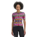 Dámsky cyklistický dres s krátkym rukávom SPORTFUL Glitch w bomber jersey, multicolor pink Dámsky cyklistický dres s krátkym rukávom SPORTFUL Glitch w bomber jersey, multicolor pink