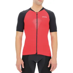 UYN Cyklistický dres s krátkym rukávom - BIKING GRANFONDO - čierna/červená UYN Cyklistický dres s krátkym rukávom - BIKING GRANFONDO - čierna/červená