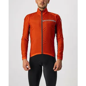 CASTELLI Cyklistická vetruodolná bunda - SQUADRA STRECH - červená CASTELLI Cyklistická vetruodolná bunda - SQUADRA STRECH - červená
