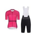 RIVANELLE Cyklistický krátky dres a krátke nohavice - LOVELY - čierna/ružová RIVANELLE Cyklistický krátky dres a krátke nohavice - LOVELY - čierna/ružová