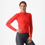 CASTELLI Cyklistický dres s dlhým rukávom zimný - ESPRESSO THERMAL W - oranžová CASTELLI Cyklistický dres s dlhým rukávom zimný - ESPRESSO THERMAL W - oranžová