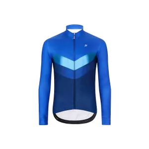 HOLOKOLO Cyklistický dres s dlhým rukávom zimný - ARROW WINTER - modrá HOLOKOLO Cyklistický dres s dlhým rukávom zimný - ARROW WINTER - modrá