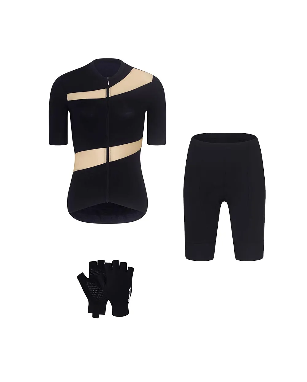 RIVANELLE Cyklistický mega set - GLAMOR - béžová/čierna RIVANELLE Cyklistický mega set - GLAMOR - béžová/čierna