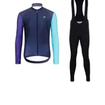 HOLOKOLO Cyklistický dlhý dres a nohavice - PERFORMANCE WINTER - čierna/fialová/zelená HOLOKOLO Cyklistický dlhý dres a nohavice - PERFORMANCE WINTER - čierna/fialová/zelená