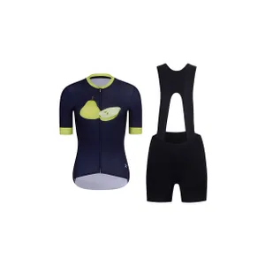 RIVANELLE Cyklistický krátky dres a krátke nohavice - FRUIT LADY - čierna/modrá RIVANELLE Cyklistický krátky dres a krátke nohavice - FRUIT LADY - čierna/modrá