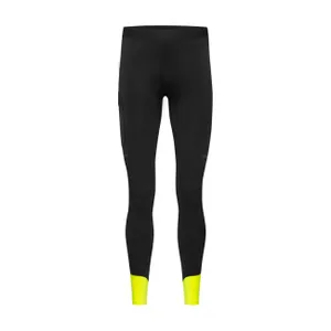 GORE Cyklistické nohavice dlhé bez trakov - CONCURVE - čierna/žltá GORE Cyklistické nohavice dlhé bez trakov - CONCURVE - čierna/žltá