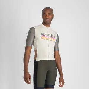 SPORTFUL Cyklistický dres s krátkym rukávom - SUPERGIARA 2 - ivory/šedá SPORTFUL Cyklistický dres s krátkym rukávom - SUPERGIARA 2 - ivory/šedá