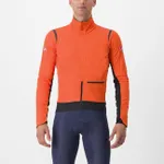 CASTELLI Cyklistická zateplená bunda - ALPHA DOPPIO RoS - oranžová CASTELLI Cyklistická zateplená bunda - ALPHA DOPPIO RoS - oranžová