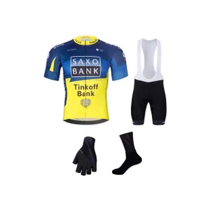 BONAVELO Cyklistický mega set - SAXO BANK TINKOFF - modrá/biela/žltá/čierna BONAVELO Cyklistický mega set - SAXO BANK TINKOFF - modrá/biela/žltá/čierna